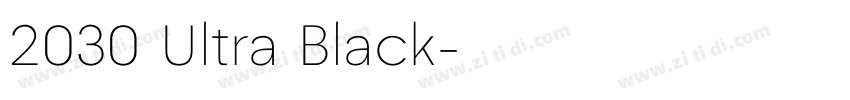 2030 Ultra Black字体转换